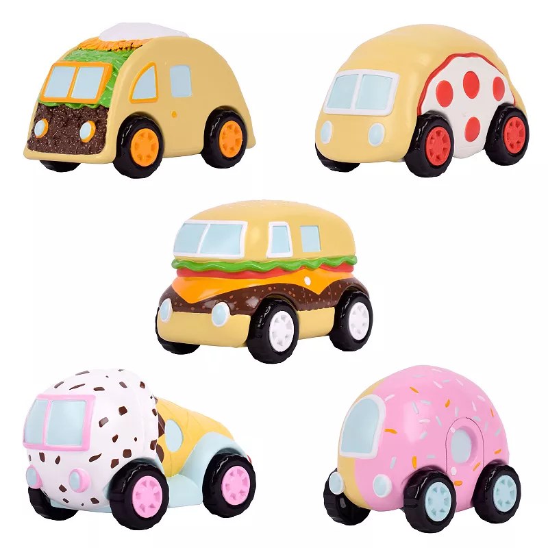 Maxx Action 5-Pack Micro Food Truck Vehicle Set, Multi - Image 3