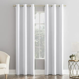 Mainstays Blackout Grommet Single Curtain Panel 1 Panel White 40 W x 95 L