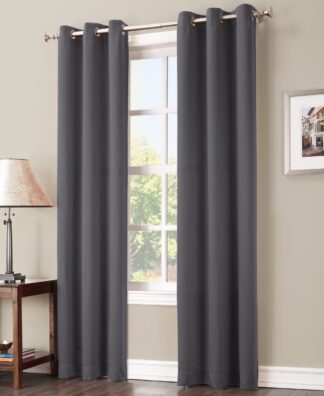 Sun Zero Nolan Energy Efficient Blackout Grommet Curtain Panel  40 X84   Charcoal