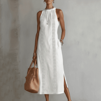 YueHuiYing Sleeveless Crewneck Spring Maxi Dresses for Women 2026 Elegant Classy Semi Formal A Line Modest Party Dress