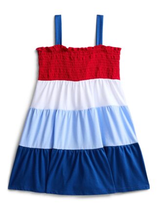 Fourth of July Girls Patriotic Americana Smocked Dress from Way To Celebrate, Sizes 4-18