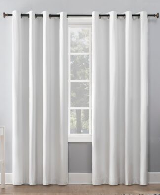 Sun Zero Columbia Thermal Insulated 100% Blackout Grommet Curtain 50 X 95 White (Single Panel)