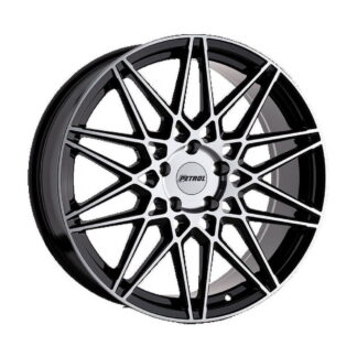 Petrol P3C 19X8 5X120 35Et 66.56Cb Gloss Black W/ Machined Face Wheel