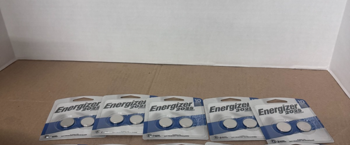 Energizer 2025 LITHIUM Battery #CR2025 3V - 2 Ct. Each Pk - EXP 03/2030 Qty 5