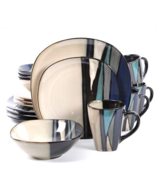 Gibson Althea 12 Piece Dinnerware Set Teal