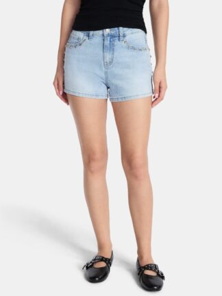 Madden NYC Women's Studded Denim Shorts, Sizes 00-18