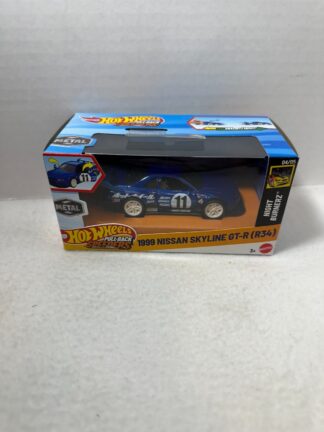2025 Hot Wheels 1999 Blue Nissan Skyline GT-R R34 Pull-Back Speeder - Metal