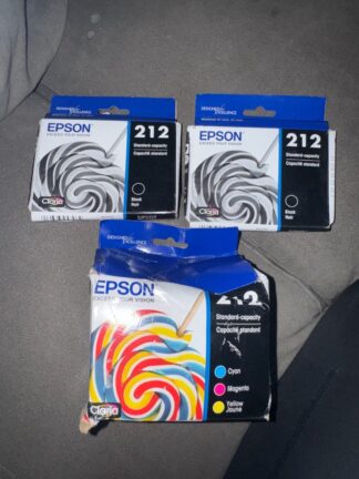 Epson 212 Ink Cartridge Multi Pack - (1) Cyan Magenta Yellow (2) Black
