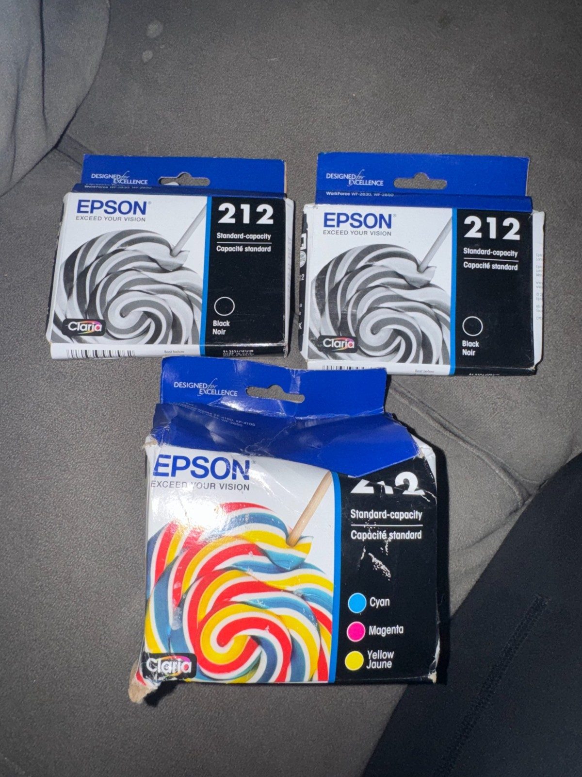 Epson 212 Ink Cartridge Multi Pack - (1) Cyan Magenta Yellow (2) Black