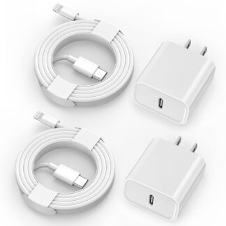 iPhone Charger, 2-Pack 20W PD White Fast Charger Block with 6ft Cables for iPhone 11-14