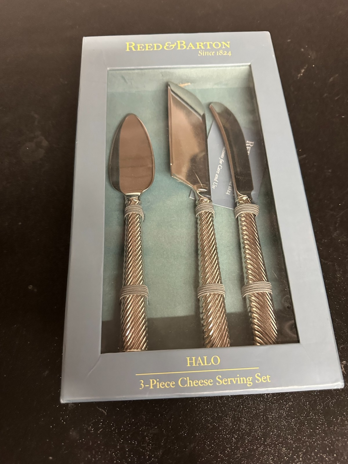 Reed & Barton 3 Piece Cheese Serving Set Halo Serving Set Designed for Elegance