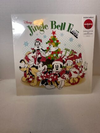 Disney Jingle Bell Fun Limited Translucent Red Vinyl LP W/Poster New Sealed