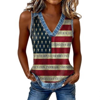 Womens Summer Tops Graphic Tee Casual Tops Cotton T Shirts Women Womens Patriotic Tops 4th of July Shirts Women Usa Graphic Tee Fourth of July Shirts for Women Patriotic Womens Clothing