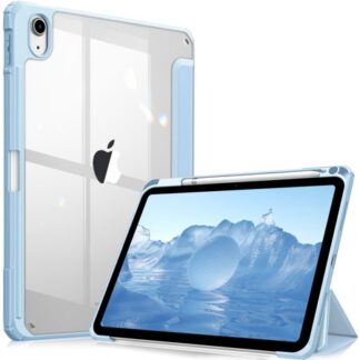 Fintie Hybrid Slim Case for iPad (A16) 11th Gen 11in (2025) / iPad 10th Gen 10.9in (2022), Clear Back, Blue