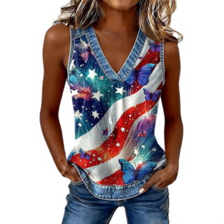 Womens Summer Tops Casual Tops Graphic Tee Memorial Day Outfits for Women Patriotic Womens Clothing Cotton T Shirts Women Red White and Blue Shirts for Women Usa Graphic Tee