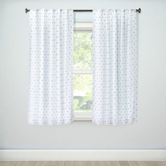 Clipped Dot Light Blocking Curtain Panel (84"x42") - Pillowfort, Black & White