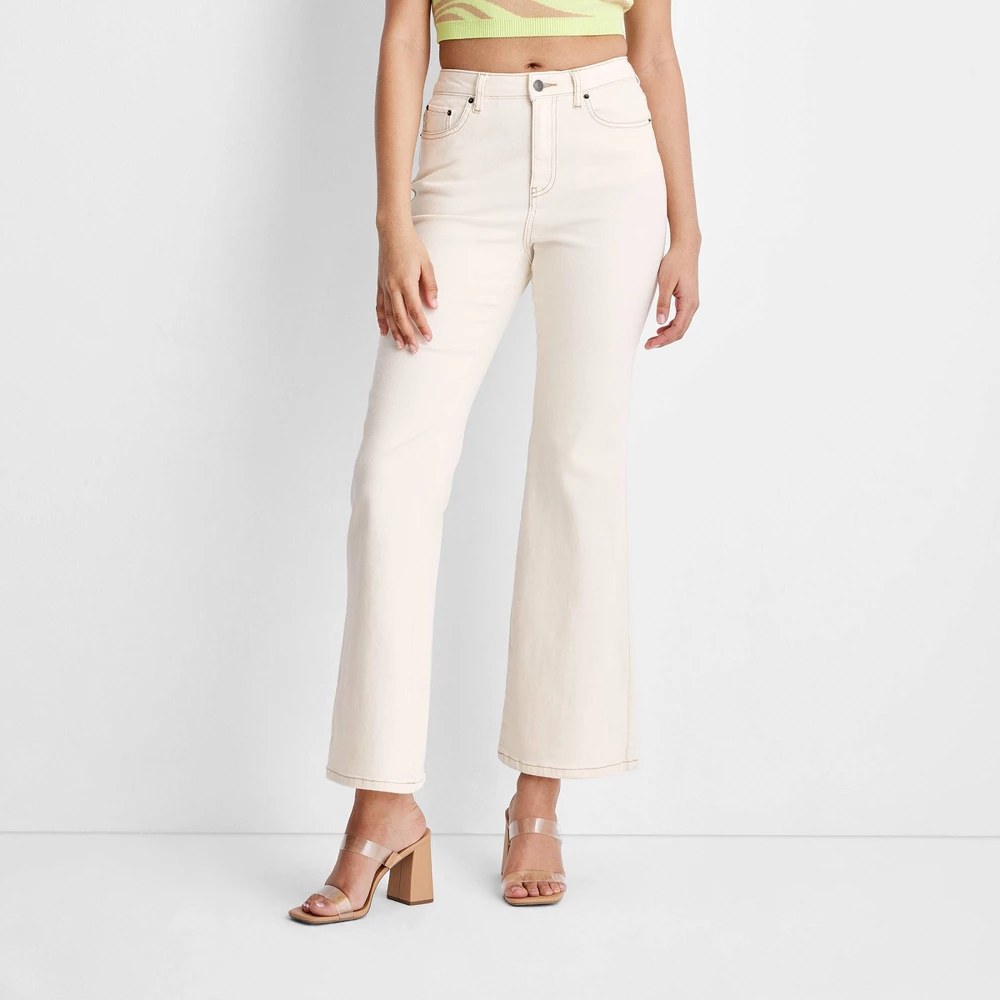 Women's Flare Leg Denim Pant - Future Collective with Gabriella Karefa-Johnson Cream 2