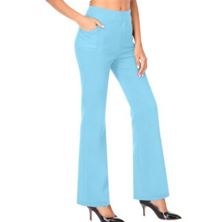 Posijego Women's High Waist Flare Pants Stretch Business Dress Work Causal Trousers with Pockets Yoga Pants (UPC 19774)