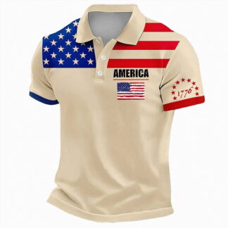 Leey-World American Flag Mens Shirt 250 Anniversary USA Flag Shirt, Patriotic Shirts for Men