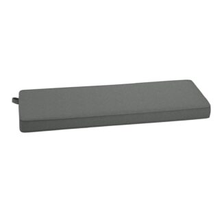 ARDEN Foam Outdoor Double Welted Bench Cushion, 48 x 18, made with ProFoam, Rain-proof, Fade Resistant, Heathered Charcoal Woven Solid