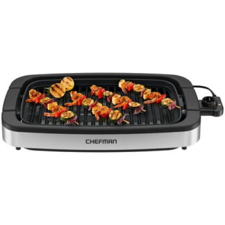 Chefman 6 Serving Electric Indoor Grill  w/ Temperature Control  Smokeless  Stainless Steel