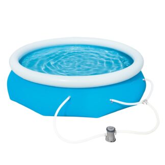 Bluescape Fast Set 10' x 30" Round Inflatable Soft Sided Above Ground Pool Set