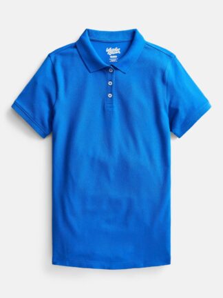 Wonder Nation Girls School Uniform Pique Polo Shirt with Short Sleeves, Size 4-18 (UPC 28964)