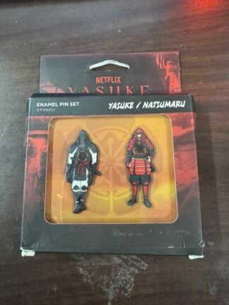 Netflix Yasuke Enamel Pin Set. Yasuke/Natsumaru. New In Box.