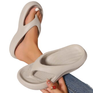 YgkuHd Women's Cloud Flip Flops, Wide Width Flip Flops Thick Sole Platform Thong Sandals, Non-Slip Cushioned EVA Flip Fl