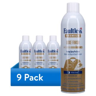 (9 pack) Faultless Brands 20 oz Premium Luxe Finish Ironing Spray for Crisp Fabrics