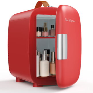 Gianna 4L Mini Car Refrigerator, Portable Compact Dorm & Car Fridge for Drinks, Snacks & Skincare