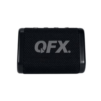 QFX Rugged Portable Waterproof Bluetooth Speaker, Fast Charging, Black