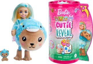 Barbie Cutie Reveal Costume-Themed Series Chelsea Small Doll & Accessories, Teddy Bear as Dolphin