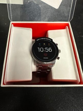 Fossil Men's Grey Gen 4 Explorist HR Stainless Steel Touchscreen Smartwatch