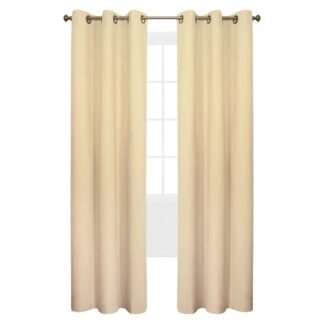 2pk 84"x160" Room Darkening Weathermate Grommet Top Window Curtain Panels Cream - Thermalogic: Thermal Insulated, Energy Efficient