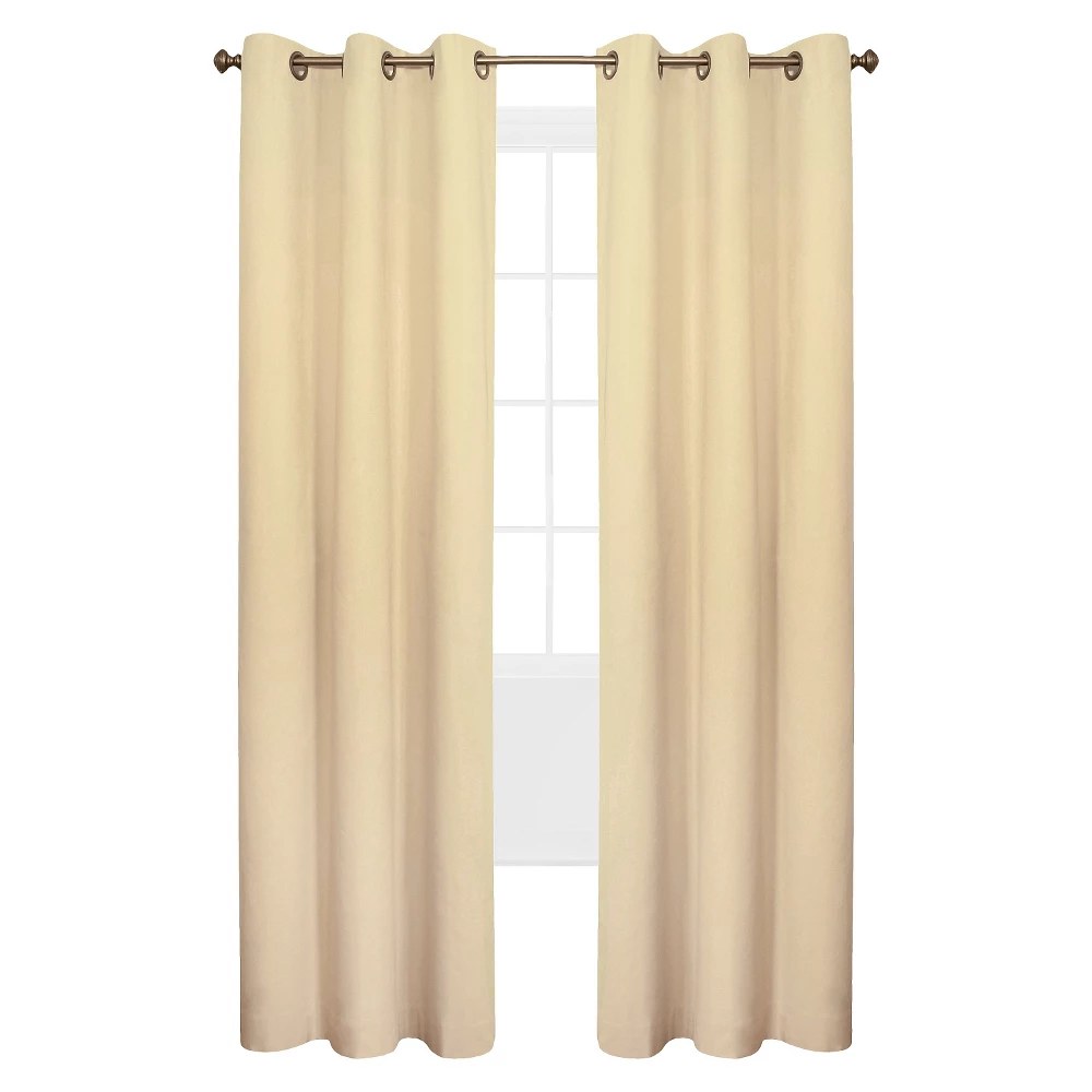 2pk 84"x160" Room Darkening Weathermate Grommet Top Window Curtain Panels Cream - Thermalogic: Thermal Insulated, Energy Efficient