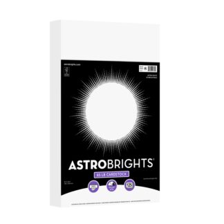 Astrobrights Legal Size Cover Cardstock, 8.5" x 14", 65 lb./176 Gsm, 97 Brightness, Bright White, 125 Sheets
