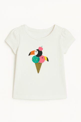 Wonder Nation Toddler Girls Graphic Tee with Short Sleeves, Sizes 18Mβ5T