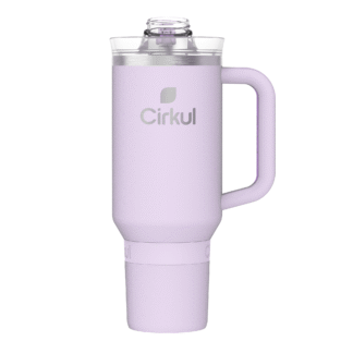 Cirkul 40oz All-Day StrawSip Double-Wall Insulated Stainless Steel Tumbler with Handle, Lilac (Light Purple)