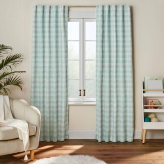 95" Blackout Simple Print Gingham Panel Green - Pillowfort