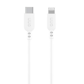 onn Lightning to USB-C Charging and Data Cable for iPhone/iPad, 3 ft, White