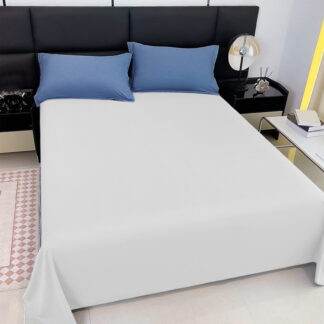 hulanddfd Bed Sheets Queen Size Soft Cool Cotton Sheets for Hotels Spas and Home(White)