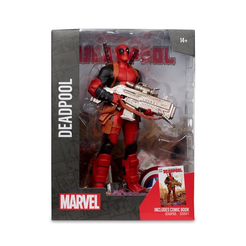 Marvel Wave 5 Deadpool #1 1:6 Scale Posed Figure with Scene and Comic - Image 7