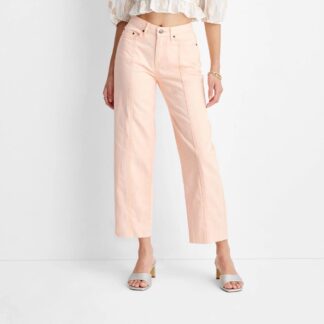 Women's Tie-Dye High-Rise Straight Jeans - Future Collective with Gabriella Karefa-Johnson Peach 2