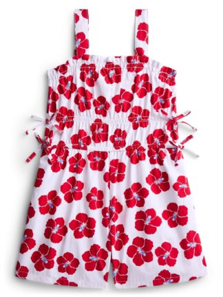Wonder Nation Girls Elastic Waist Romper, Sizes 4-18 & Plus