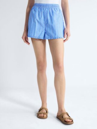 Free Assembly Women's and Women's Plus Ruffle Trim Cotton Poplin Shorts, 2.75" Inseam, Sizes XS-4X