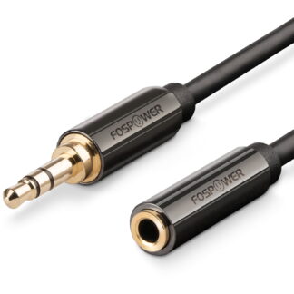 FosPower 10ft 3.5mm Male to Female Stereo Audio Extension Cable, 24K Gold Plated