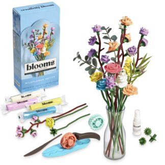 Blooms by Play-Doh Wildflower Petite Flower Bouquet Arts & Crafts Kit for Adults, DIY Home & Desk Décor