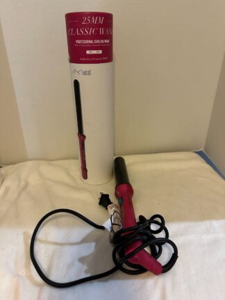 Nume Classic Curling Wand 25mm Barrel For Glam Curls, Pink