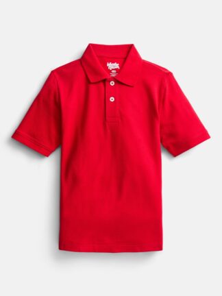 Wonder Nation Boys School Uniform Pique Polo Shirt with Short Sleeves, Size 4-18 (UPC 29992)